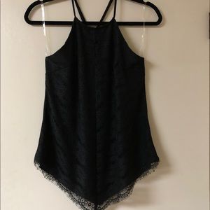 NWT Black Lace Handkerchief Tank